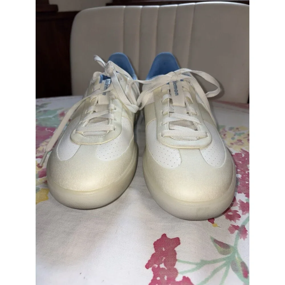 Lululemon Women's Cityverse Perforated Sneaker, Size 8.5 White/ Aero Blue
